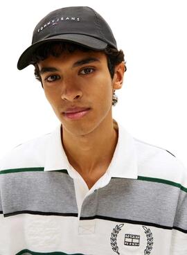 Gorra Tommy Jeans Linear Logo negro para hombre