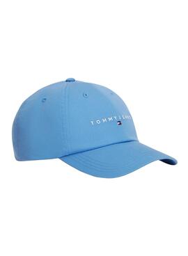 Gorra Tommy Jeans Linear Logo azulón para hombre