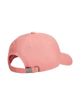 Gorra Tommy Jeans placa Heritage rosa para mujer