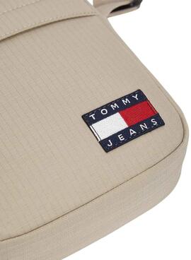 Bolso Tommy Jeans reporter Essential Ripstop beige para hombre