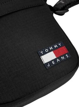 Bolso Tommy Jeans reporter Essential Ripstop negro para hombre