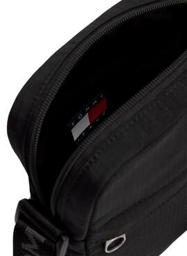 Bolso Tommy Jeans reporter Essential Ripstop negro para hombre