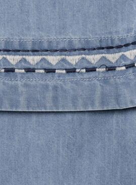 Top Pepe Jeans Ivy denim azul para niña