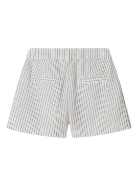 Shorts Pepe Jeans Izzy raya diplomática beige para niña