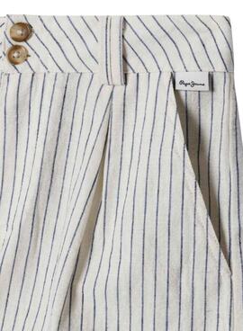 Shorts Pepe Jeans Izzy raya diplomática beige para niña