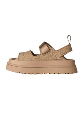 Sandalias UGG GoldenGlow Embossed tostado para mujer
