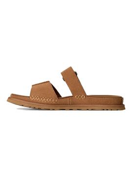 Sandalias UGG GoldenGaze Slide Chestnut para mujer