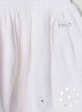 Falda Pepe Jeans Holly blanco para niña