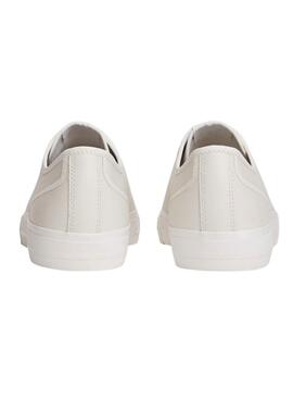 Zapatillas Tommy Jeans piel Archive con logo blanco para hombre