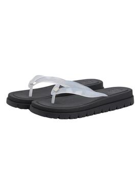 Chanclas Tommy Jeans Cleated Jelly de goma para mujer