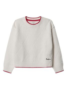 Jersey Pepe Jeans Florence blanco para niña