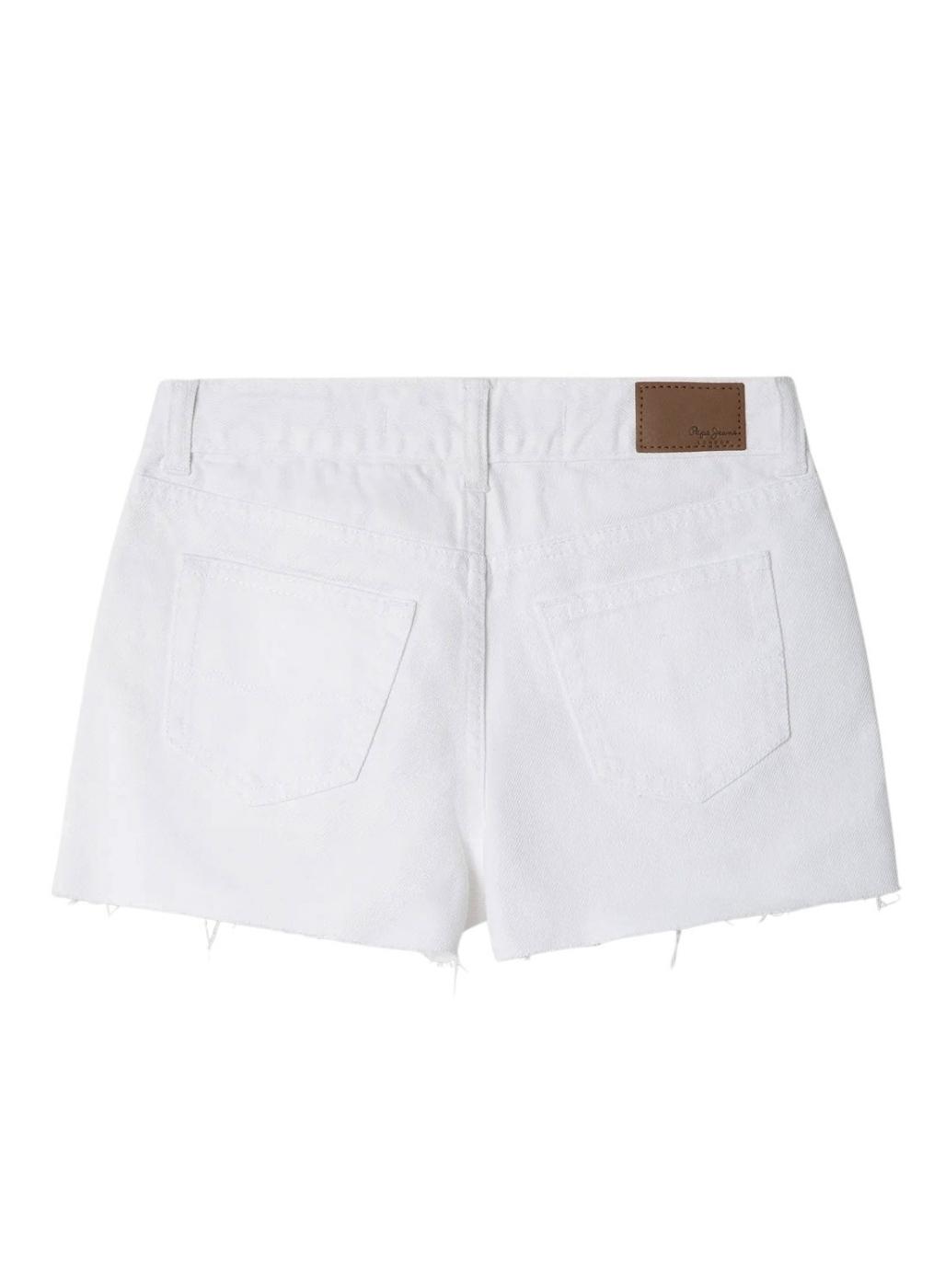 Shorts vaqueros Pepe Jeans A-Line blanco para niña