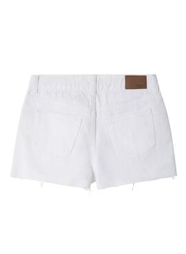 Shorts vaqueros Pepe Jeans A-Line blanco para niña