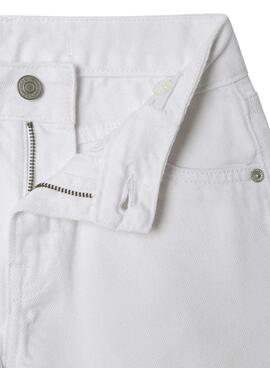 Shorts vaqueros Pepe Jeans A-Line blanco para niña