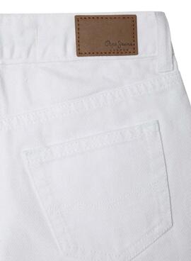 Shorts vaqueros Pepe Jeans A-Line blanco para niña