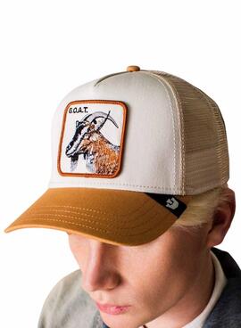 Gorra Goorin Bros The Goat blanco y mostaza para hombre