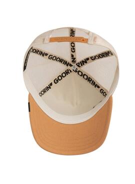 Gorra Goorin Bros The Goat blanco y mostaza para hombre