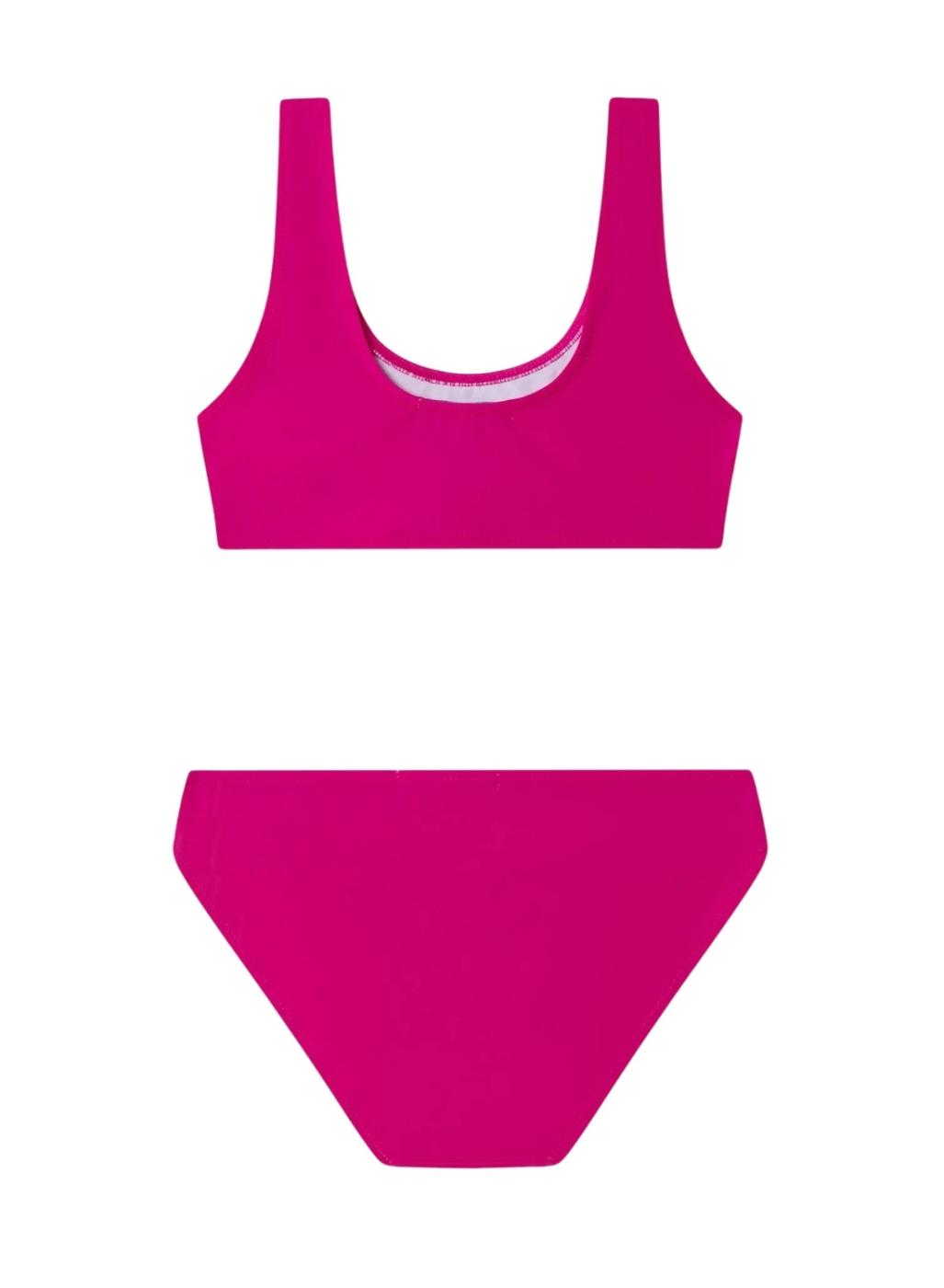 Bikini Pepe Jeans logo estampado rosa para niña