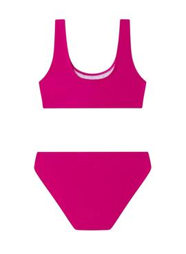 Bikini Pepe Jeans logo estampado rosa para niña