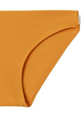 Bikini Pepe Jeans logo estampado naranja para niña