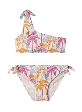 Bikini Pepe Jeans Tropical palmeras multicolor para niña
