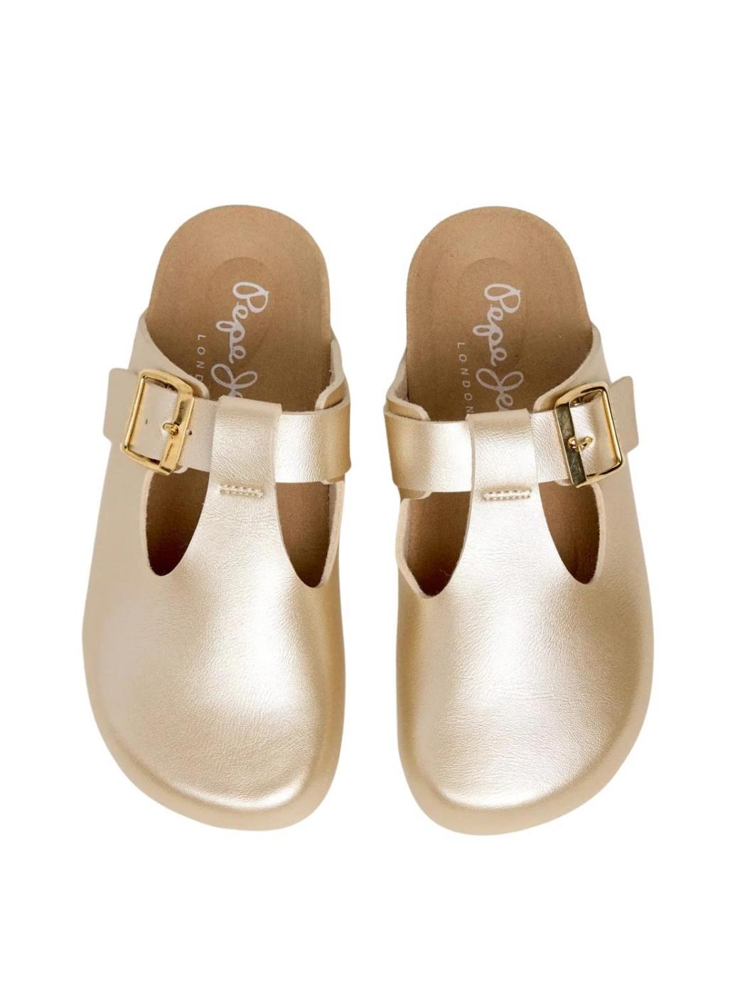 Zuecos Pepe Jeans Oban Great dorado para niña