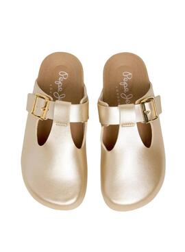 Zuecos Pepe Jeans Oban Great dorado para niña