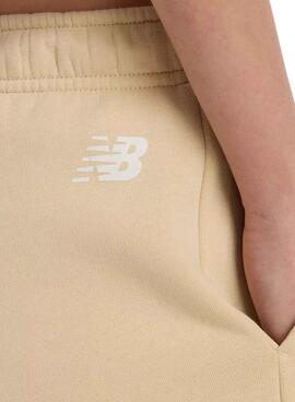 Shorts New Balance Fleece amarillo para mujer