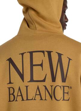 Sudadera New Balance Logo mostaza para hombre
