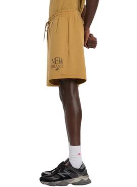 Bermudas New Balance amarillo mostaza para hombre