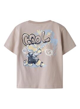 Camiseta Name It Digro camel para niño