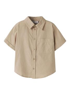 Camisa Name It Filip camel para niño