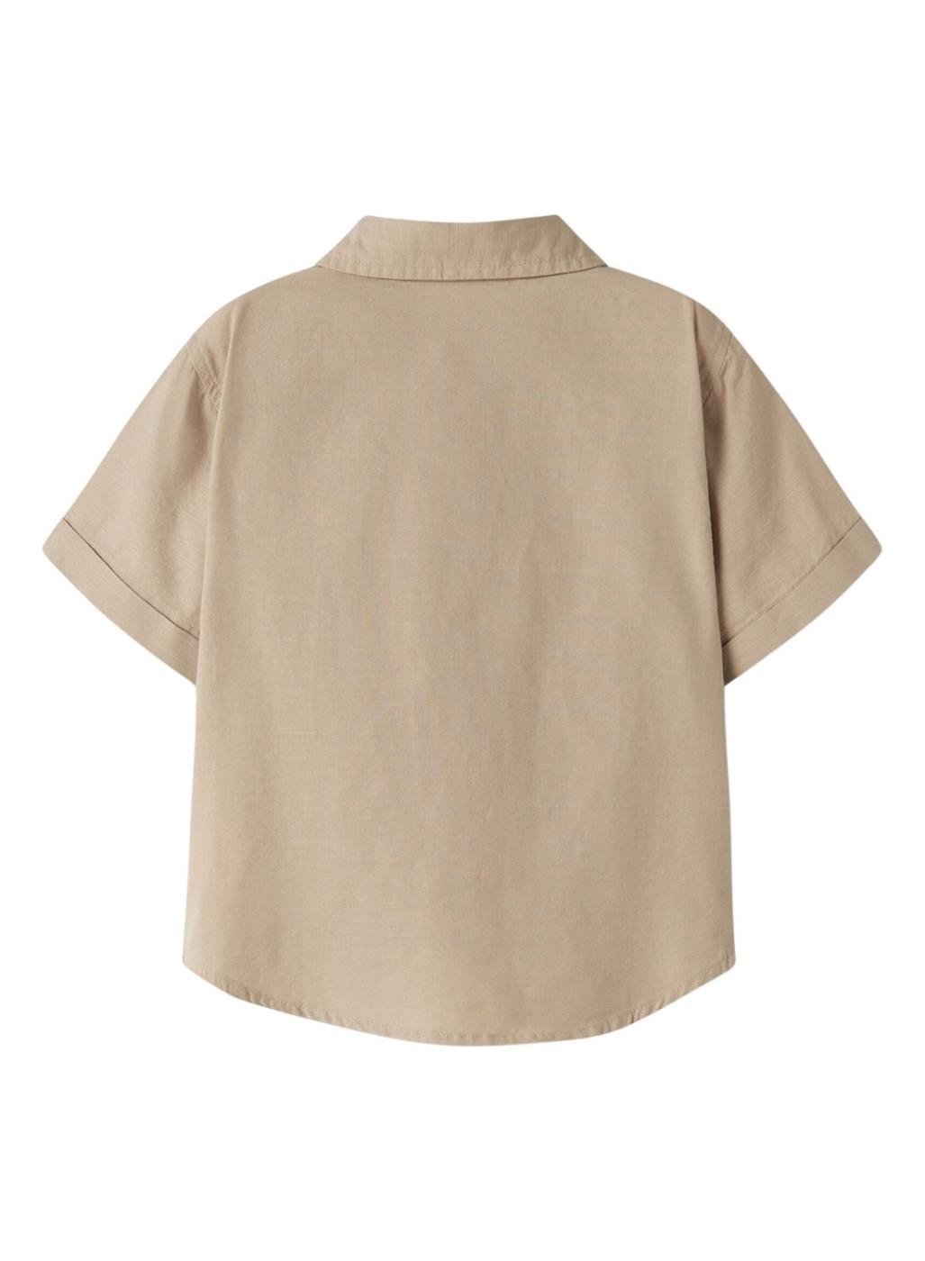 Camisa Name It Filip camel para niño