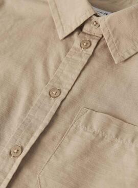 Camisa Name It Filip camel para niño