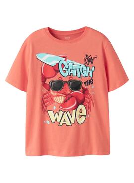 Camiseta Name It Fane naranja para niño