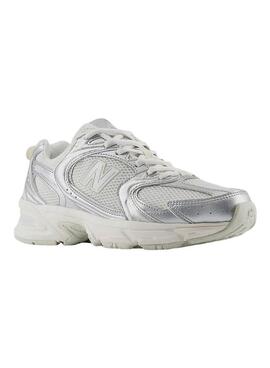 Zapatillas New Balnace Silver Metallic para mujer