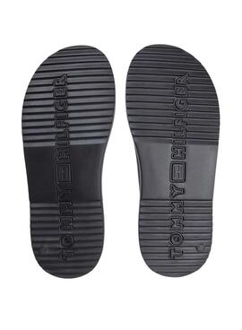 Chanclas Tommy Hilfiger Light ajustables con hebillas negro para hombre