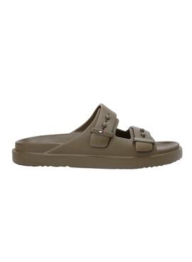 Chanclas Tommy Hilfiger Light ajustables con hebillas verde para hombre