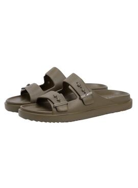 Chanclas Tommy Hilfiger Light ajustables con hebillas verde para hombre