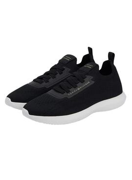 Zapatillas Tommy Hilfiger Knit Extralight negro para mujer