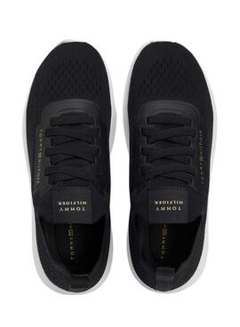 Zapatillas Tommy Hilfiger Knit Extralight negro para mujer