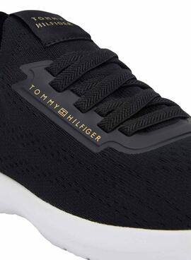 Zapatillas Tommy Hilfiger Knit Extralight negro para mujer