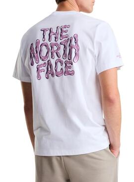 Camiseta The North Face Drip Logo banco para hombre