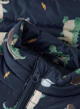 Chaleco acolchado Name It Mylane dinosaurios para niño