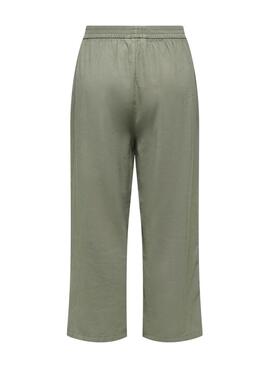 Pantalón Only Laris coulotte verde para mujer