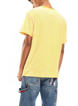 Camiseta Tommy Jeans Classics Stripe Amarillo