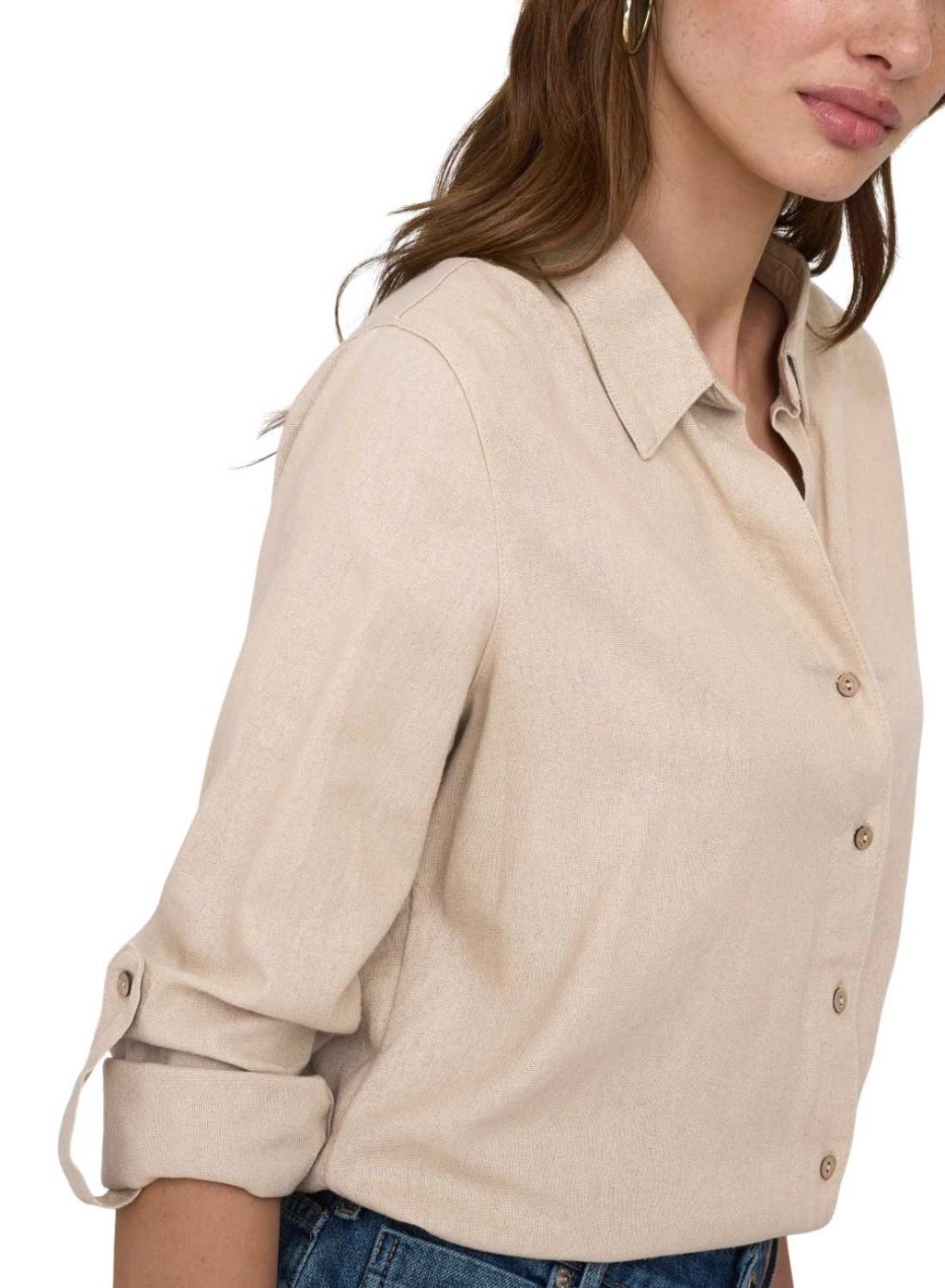 Camisa Only Goa beige para mujer