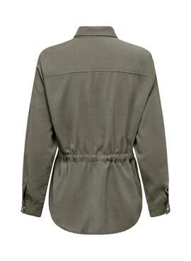 Sobrecamisa Only Laris verde para mujer