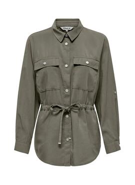 Sobrecamisa Only Laris verde para mujer
