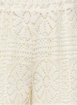 Pantalón Only Llian lace blanco para mujer